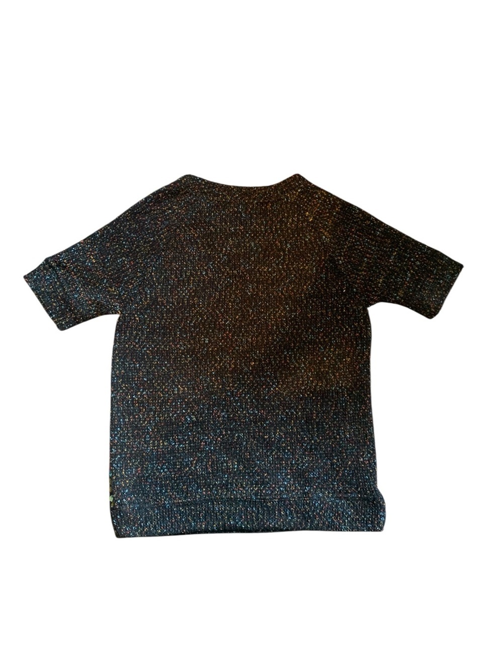 James Coviello Floral Metallic Knit Sweater Top Small Boho Cottagecore Artsy - Picture 3 of 7